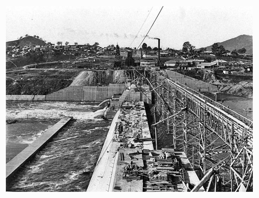 1928 Hume Weir spillway construction