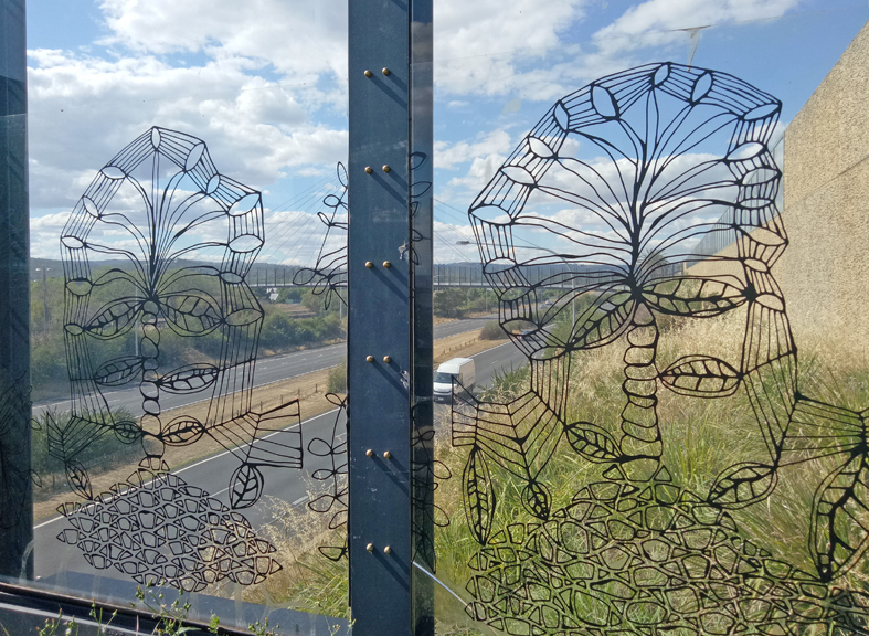 Artwork of footbridge panels Kenilworth St Albury