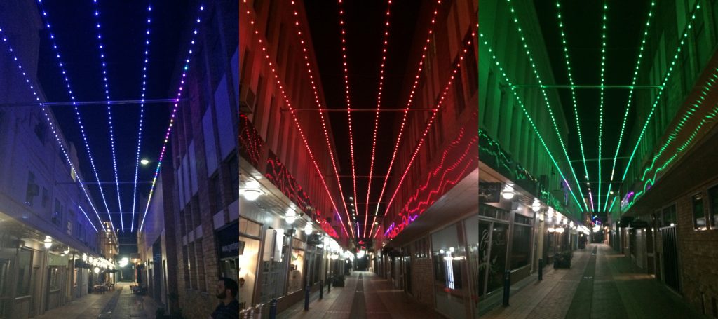 Night time in AMP Lane Albury