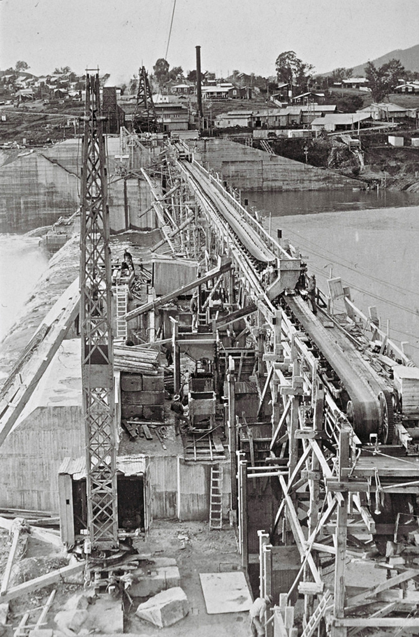 c1928 Hume Weir conveyor belt and NSW work site