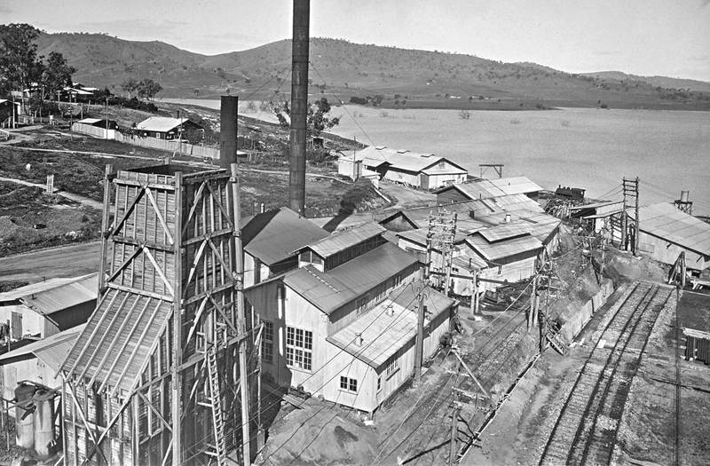 c1930 NSW works site from top of flying-fox tower